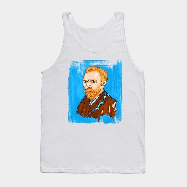 Denizko Art Van Gogh Self Portrait Tank Top by denizko